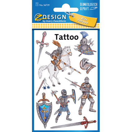 AVERY Zweckform ZDesign KIDS Tattoos "Ritter"