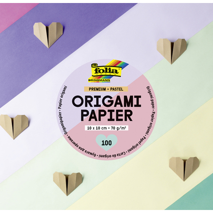 folia Origami-Faltbltter PREMIUM PASTELL, 100 x 100 mm