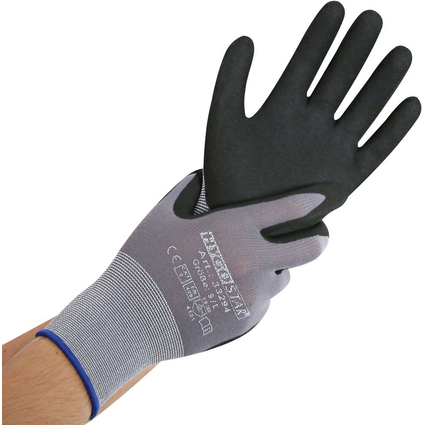 HYGOSTAR Arbeitshandschuh Ergo Flex, grau/schwarz, XL