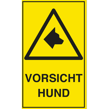 EXACOMPTA Hinweisschild "Vorsicht Hund", gelb/schwarz