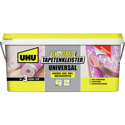 UHU Fix & Fertig Tapetenkleister Universal, 2,5 kg Eimer