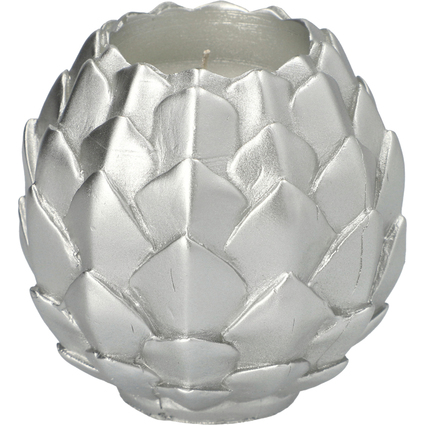 PAPSTAR Kugelkerze "Pine Cone", silber