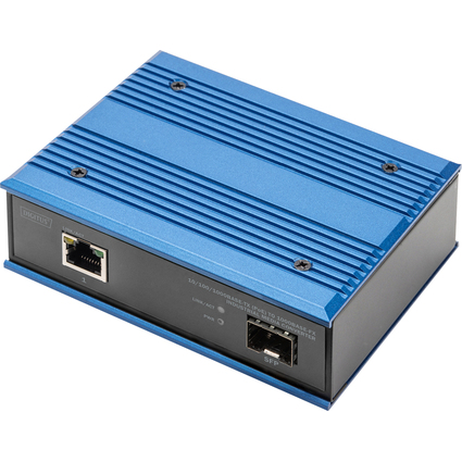 DIGITUS Industrial Gigabit Ethernet PoE+ Medienkonverter