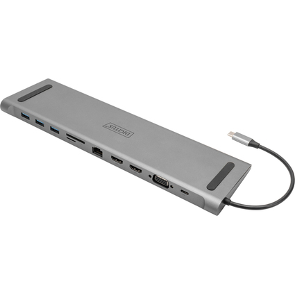 DIGITUS USB-C Docking Station, 11-Ports, silber