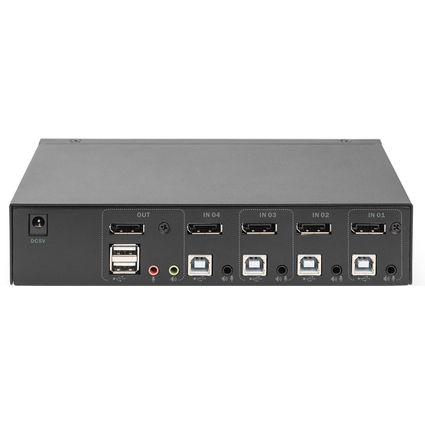 DIGITUS Desktop KVM Switch, 4x1, schwarz