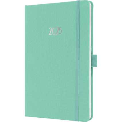 sigel Buchkalender Jolie Feel 2025, Textil, A5, mint