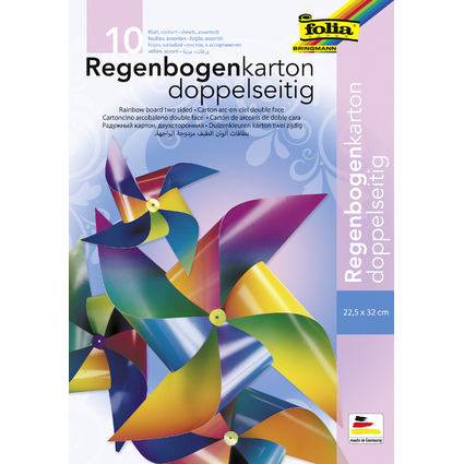 folia Regenbogenkartonmappe, 225 x 320 mm, 200 g/qm