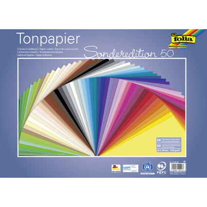 folia Tonpapier Sonderedition 50, (B)500 x (H)700mm, 130g/qm