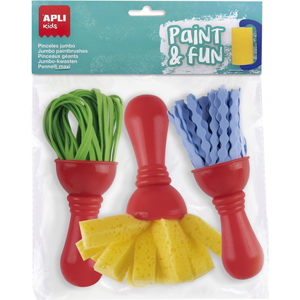 APLI Kids Maxi-Pinselset PAINT & FUN, 3-teilig