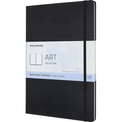 MOLESKINE Aquarellnotizbuch, XL/A4, 200g/qm, Hardcover, sw