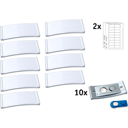 AVERY Zweckform Namensschild, 70 x 30 mm, silber, 10er Set