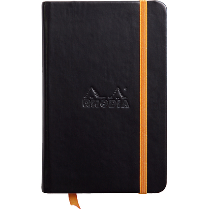 RHODIA Notizbuch RHODIARAMA, 90 x 140 mm, liniert, schwarz