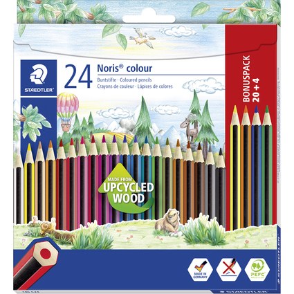 STAEDTLER Buntstift Noris colour, 20 + 4 Kartonetui