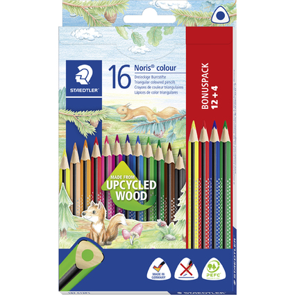 STAEDTLER Dreikant-Buntstift Noris colour, 12 + 4 Kartonetui