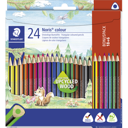 STAEDTLER Dreikant-Buntstift Noris colour, 18 + 6 Kartonetui