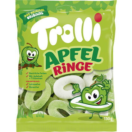 Trolli Fruchtgummi APFELRINGE, 150 g Beutel