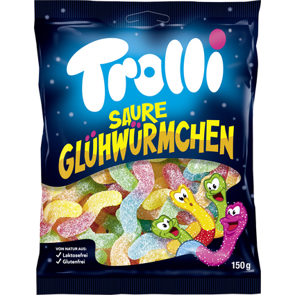 Trolli Fruchtgummi SAURE GLHWRMCHEN, 150 g