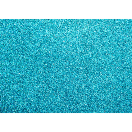 kangaro Glitterkarton, 500 x 700 mm, 300 g/qm, oceanblau