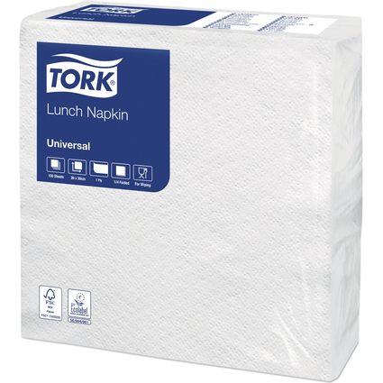 TORK Lunch-Servietten, 300 x 300 mm, 1-lagig, wei