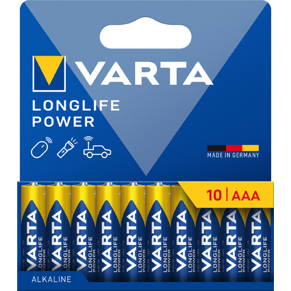 VARTA Alkaline Batterie "LONGLIFE POWER", Micro AAA, 10er