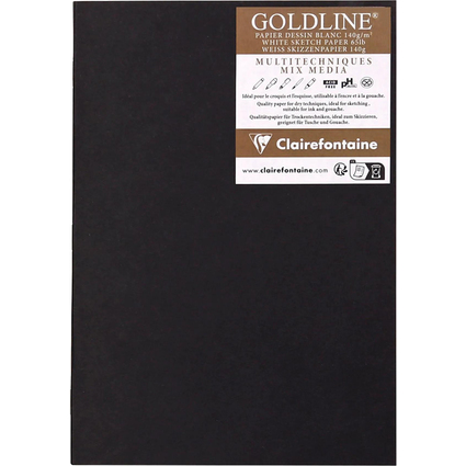 Clairefontaine Skizzenheft GOLDLINE, DIN A5, schwarz