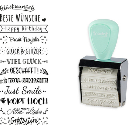 trodat Kreativstempel-Set Creative Mini "Beste Wnsche"