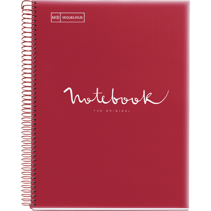 MIQUELRIUS Collegeblock "Notebook EMOTIONS", DIN A4, rot