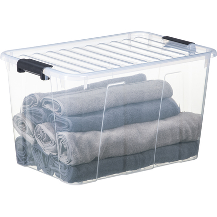 plast team Aufbewahrungsbox HOME BOX, 52 Liter, transparent