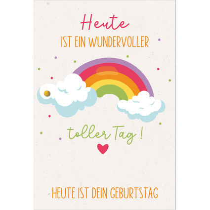 SUSY CARD Geburtstagskarte Round "Regenbogen"