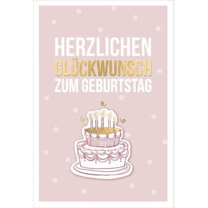 SUSY CARD Geburtstagskarte Bee yourself "Torte"