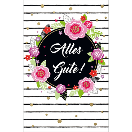 SUSY CARD Geburtstagskarte Goldelicious "Bltenkreis"