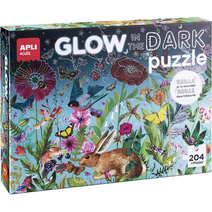 APLI kids Puzzle "GLOW IN THE DARK Flower", 204 Teile