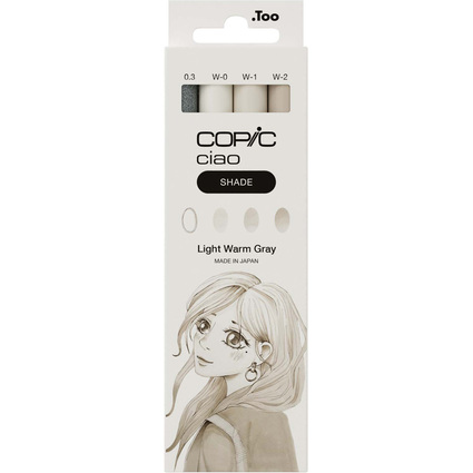 COPIC Marker ciao, 3+1 Set SHADE "Light Warm Gray"