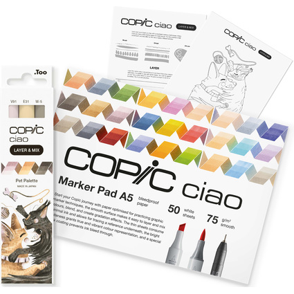 COPIC Marker ciao "LAYER & MIX Starter Set", Pets