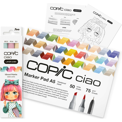 COPIC Marker ciao "LAYER & MIX Manga Starter Set", Vibrant