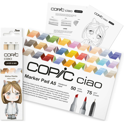 COPIC Marker ciao "LAYER & MIX Manga Starter Set", Mellow