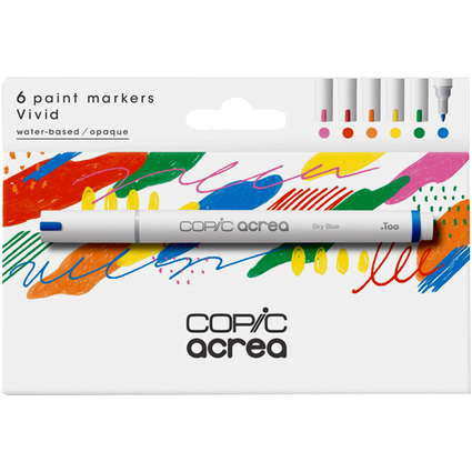 COPIC Marker acrea "Vivid", 6er Set