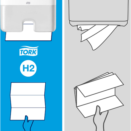 TORK Xpress Multifold Handtuchpapier, 196 x 255 mm, Z-Falz