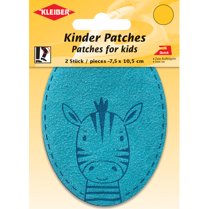 KLEIBER Applikation "Zebra", hellblau, 2er Blister