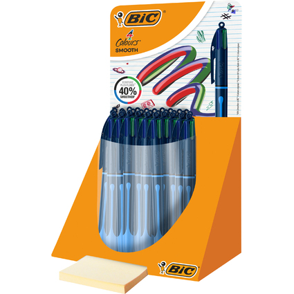 BIC Druckkugelschreiber 4 Colours Smooth Drop, 30er Display