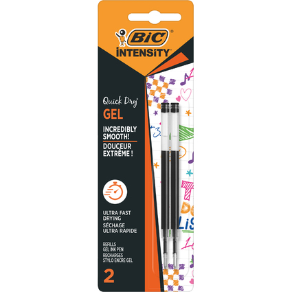 BIC Gelschreiber-Minen Intensity Quick Dry, S, schwarz