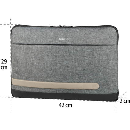 hama Notebook-Sleeve "Terra", bis 40 cm (15,6"), grau