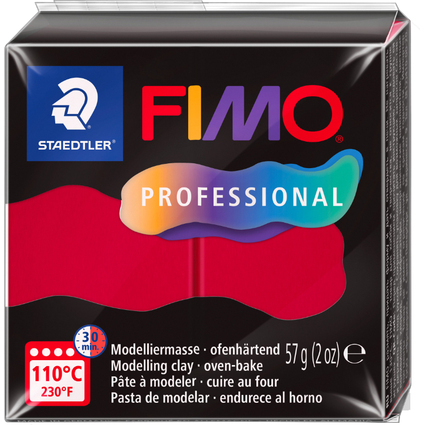 FIMO PROFESSIONAL Modelliermasse, ofenhrtend, 57 g, karmin