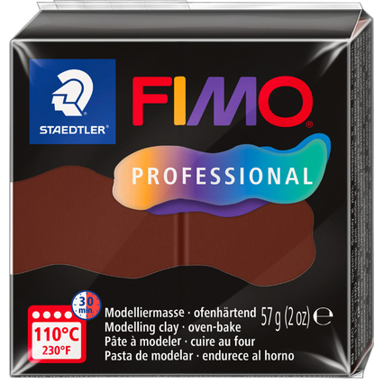 FIMO PROFESSIONAL Modelliermasse, ofenhrtend, 57 g, schoko