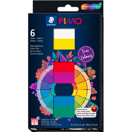 FIMO PROFESSIONAL Modelliermasse-Set "True Colours", 6er Set