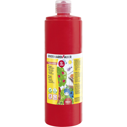 EBERHARD FABER Fingerfarbe EFA Color, geraniumrot, 750 ml