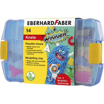 EBERHARD FABER Plastilin-Knete WINNER, 14er Kunststoffbox