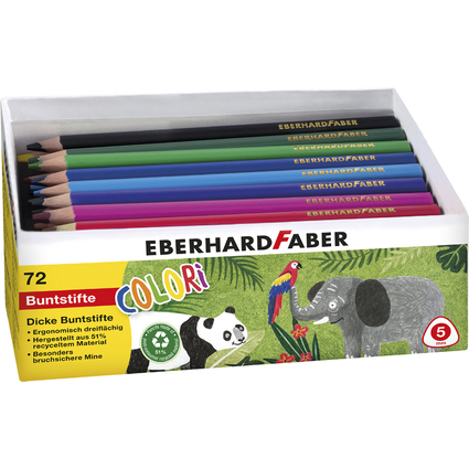 EBERHARD FABER Dreikant-Buntstift COLORI Jumbo, 72er Box