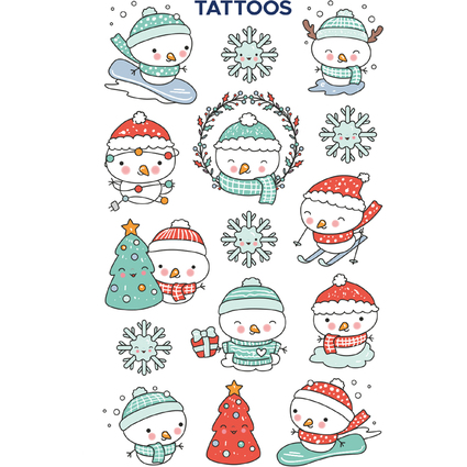 ZDesign KIDS Weihnachts-Tattoos "Schneemann"