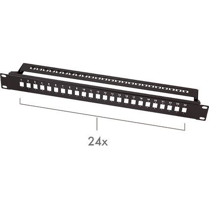 LogiLink 19" LWL Patch Panel fr 24x LC-Duplex/SC-Simplex